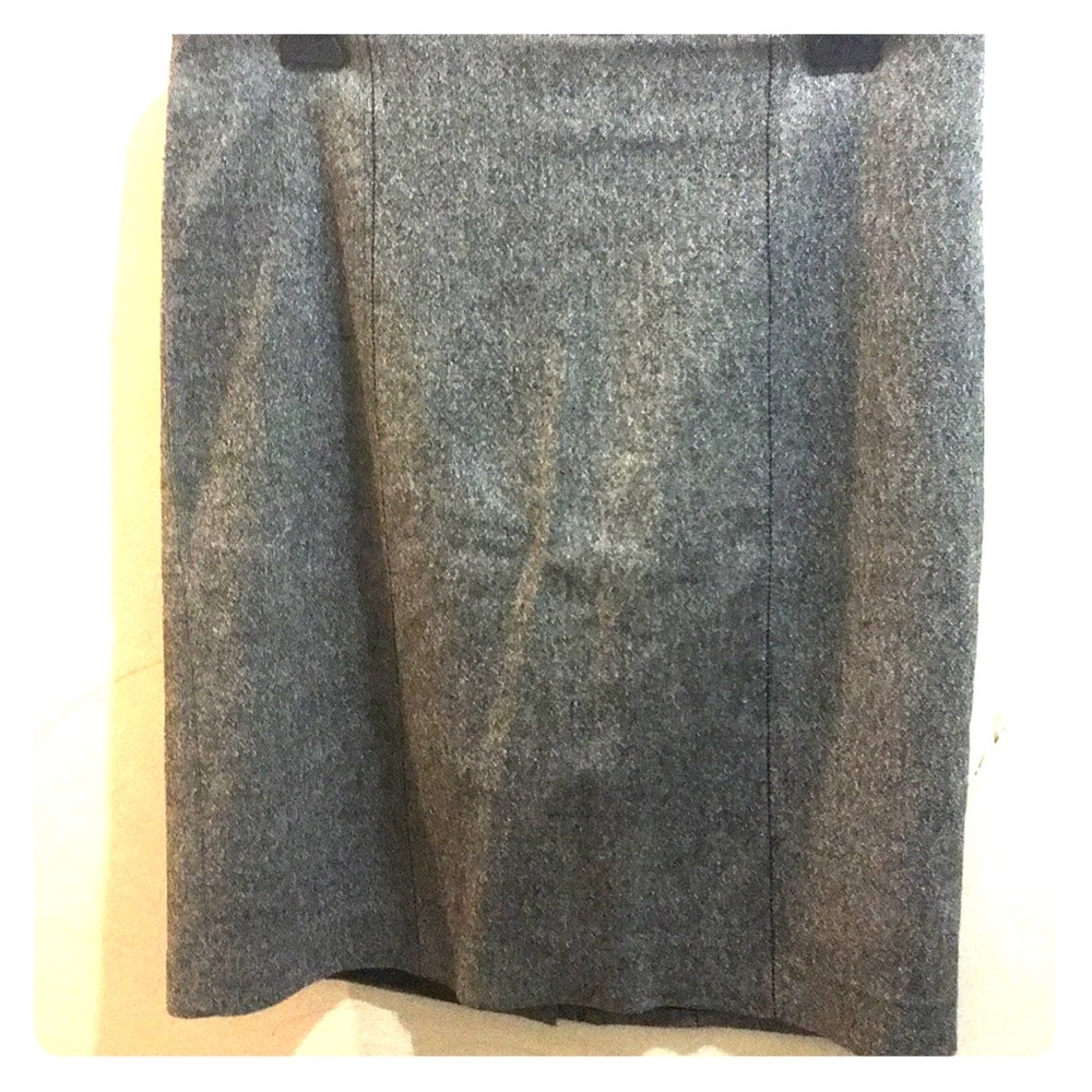 Grey wool pencil skirt